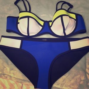 Super cute brand new color block bikini!